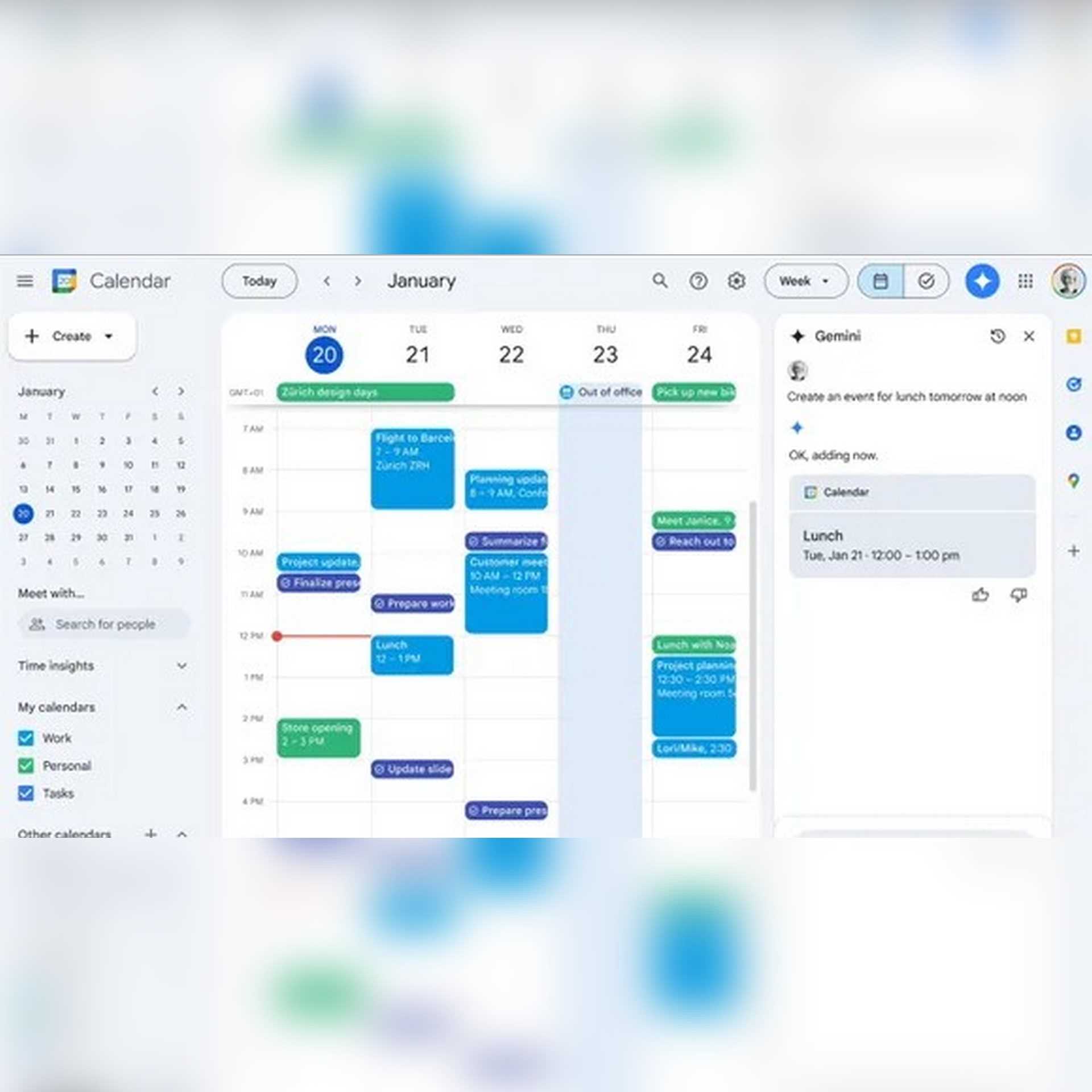 نحوه استفاده از Gemini برای ساده‌تر کردن برنامه‌ریزی در Google Calendar
